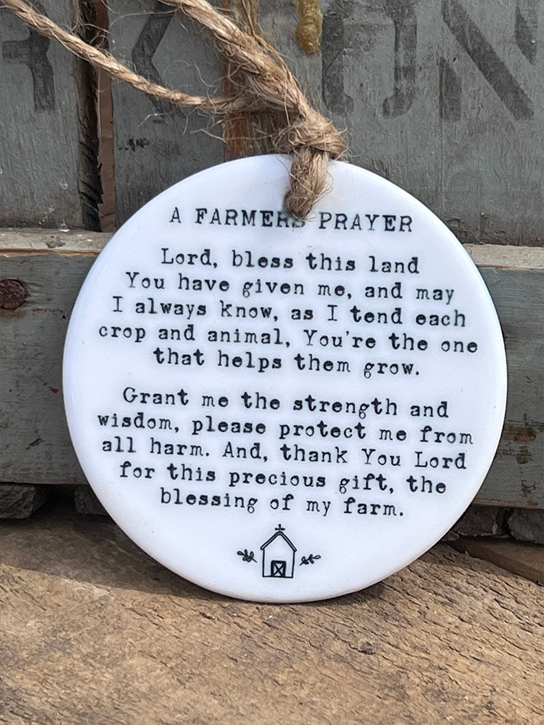 Farm Scene Ceramic Ornament - No.1